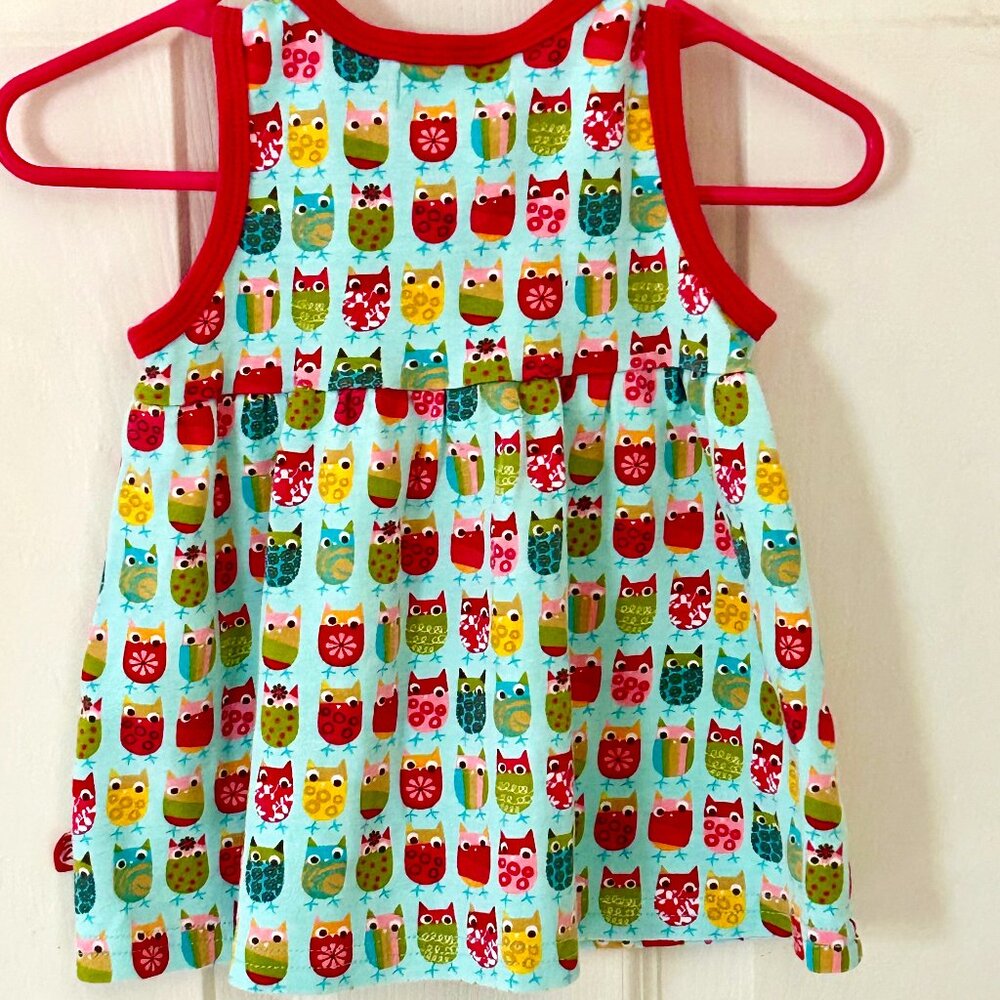Zutano baby girls dress 6 mo owls - Picture 2 of 3